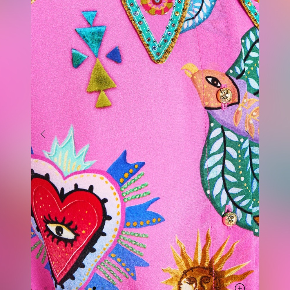 Camilla “Rainbow Roads” Neck Silk Scarf - Picture 2 of 6